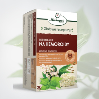 Ziołowe Receptury Herbatka NA HEMOROIDY - ziołowo-owocowa, Herbapol, 20 saszetek