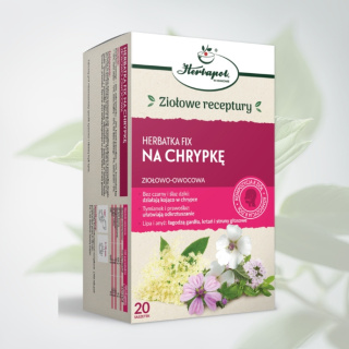 Herbatka NA CHRYPKĘ ze stuliszem Ziołowo-Owocowa Herbapol - Naturalne wsparcie przy chrypce, 20 saszetek