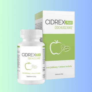 CIDREX Plus Odchudzanie - ocet jabłkowy + zielona herbata, EkaMedica, 80 kapsułek