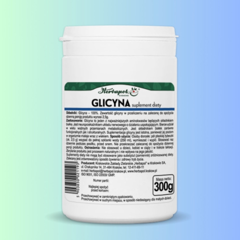 GLICYNA na Sen Herbapol 300g - Wspomaga Sen i Relaks
