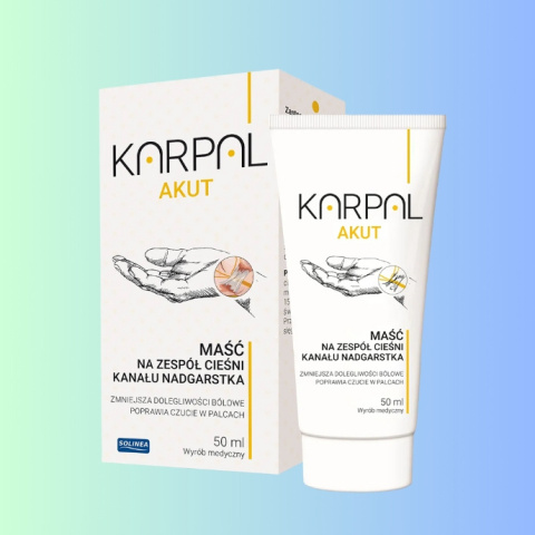 KARPAL AKUT - Maść na zespół cieśni kanału nadgarstka, Solinea, 50ml KARPAL AKUT - Maść na zespół cieśni kanału nadgarstka, Solinea, 50ml