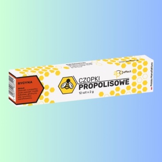 Czopki propolisowe Apieffect z olejem rycynowym, naturalne wsparcie, 12 x 2g