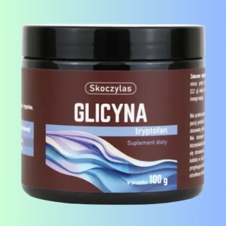 Skoczylas GLICYNA + Tryptofan, aminokwasy wspierające sen i układ nerwowy, suplement diety, 100g