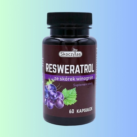 Skoczylas RESWERATROL ze skórek winogron, antyoksydant, suplement diety, 60 kapsułek Skoczylas RESWERATROL ze skórek winogron, antyoksydant, suplement diety, 60 kapsułek
