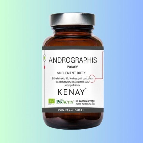 ParActin Andrographis BIO – ekstrakt z liści, Kenay, 60 kapsułek vege