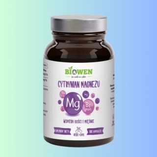 Biowen Cytrynian Magnezu 830mg 100 kapsułek – Magnez na stres i zmęczenie