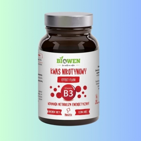 Biowen Kwas Nikotynowy B3 w proszku – wsparcie metabolizmu i układu nerwowego