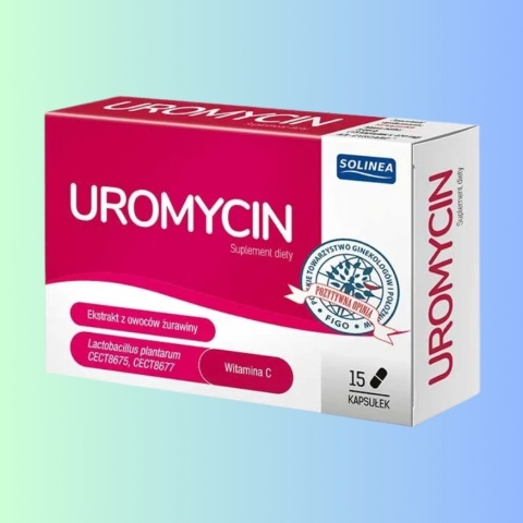 Uromycin Solinea – ekstrakt z żurawiny na wsparcie dróg moczowych, 15 kapsułek