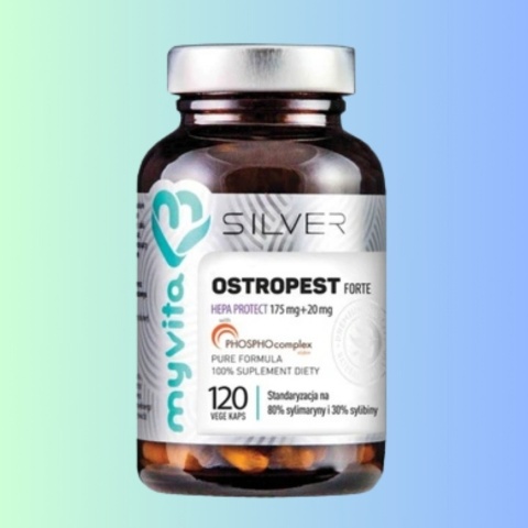 Silver Ostropest Hepa Protect – Wsparcie Wątroby, MyVita, 120 kapsułek vege