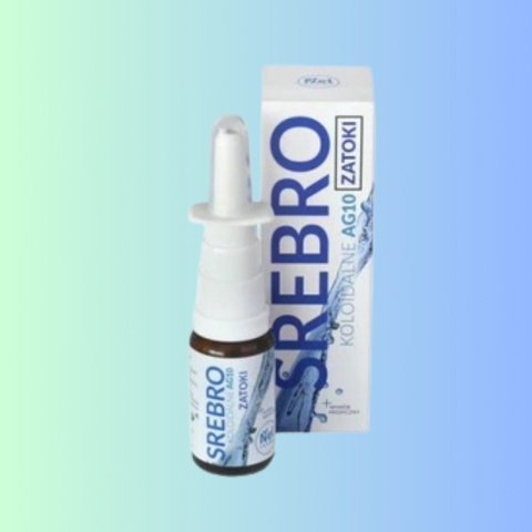 Srebro koloidalne Ag10, Nelfarma, 15 ml - NA ZATOKI