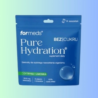 Formeds Pure Hydration – napój elektrolitowy cytryna + limonka, bez dodatku cukru, 14 saszetek