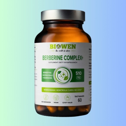 Biowen Berberine Complex+ – suplement wspierający metabolizm glukozy i zdrową sylwetkę, 60 kapsułek