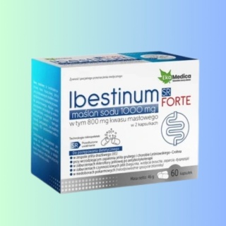 EkaMedica Ibestinum FORTE SR – Maślan sodu 1000 mg, wspiera jelita i mikroflorę, 60 kapsułek