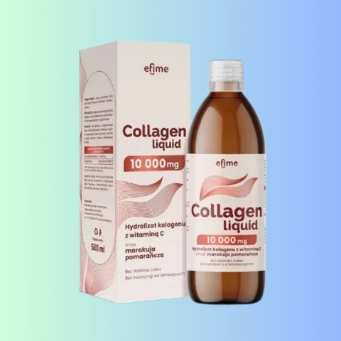 Kolagen EFIME 10000 mg – płynny kolagen bez konserwantów, czysty skład, 500 ml