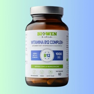 Biowen Active B12 Complex+ 60 kapsułek na pamięć, koncentrację i energię