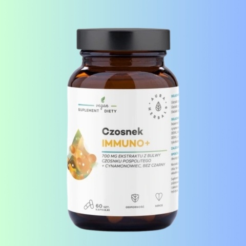 Aura Herbals Czosnek Immuno+ 60 kapsułek suplement diety na odporność