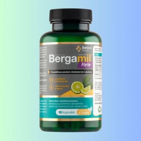 Xenico Pharma Bergamil Forte 90 kapsułek suplement diety wsparcie układu krążenia