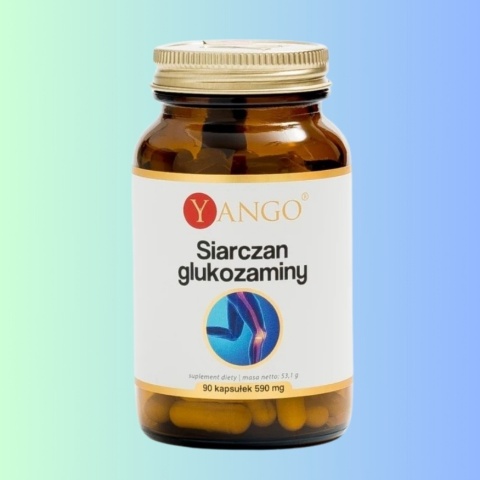 YANGO Siarczan glukozaminy KCl 500 mg 90 kapsułek suplement diety wsparcie stawów i chrząstki