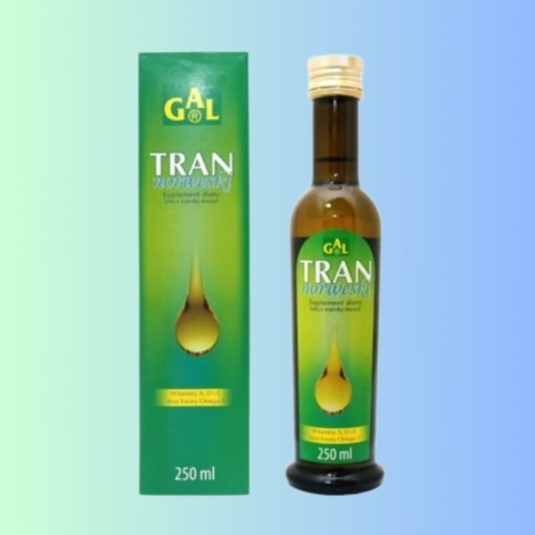 Gal Tran Norweski 250 ml suplement diety naturalny aromat źródło kwasów omega-3 i witamin A+D+E