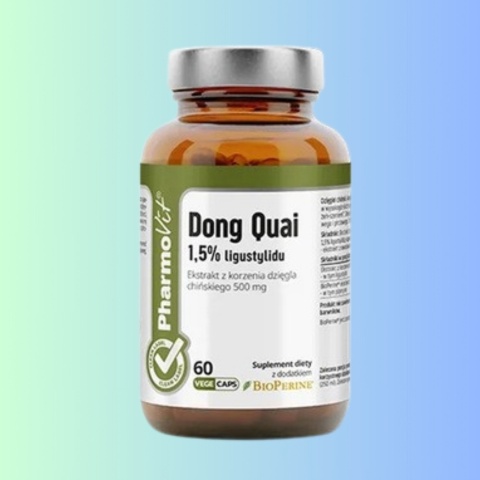 PharmoVit DONG QUAI Dzięgiel Chiński menopauza libido suplement diety kapsułki