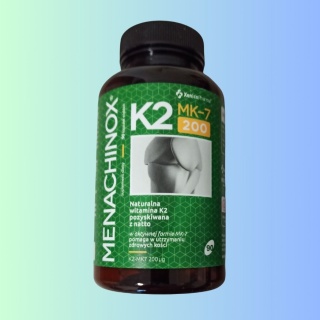 Menachinox K2 Mk-7 200 witamina K2 z natto Xenico Pharma 90 kapsułek - wsparcie układu kostnego i serca
