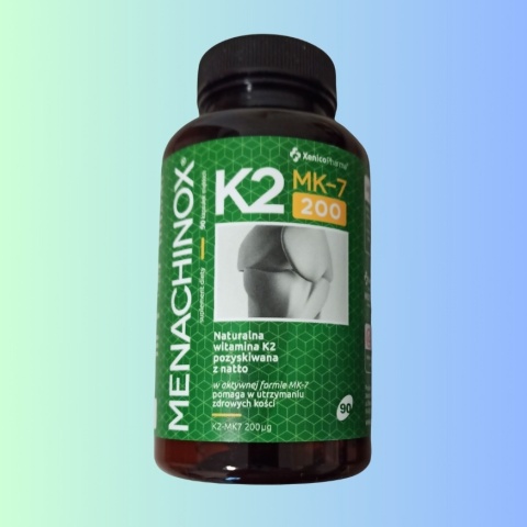 Menachinox K2 Mk-7 200 witamina K2 z natto Xenico Pharma 90 kapsułek - wsparcie układu kostnego i serca