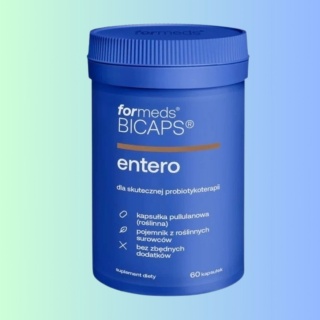 BICAPS Entero 250 mg drożdży Saccharomyces 60 kapsułek – wsparcie mikroflory jelitowej