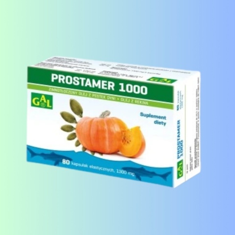 GAL Prostamer 1000 kapsułki 80 ml 80 szt. – suplement diety dla mężczyzn