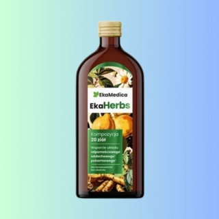 EkaHerbs – Kompozycja 20 ziół płyn 500 ml Pharmovit – wsparcie odporności i układu oddechowego
