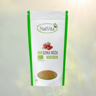 Dzika Róża BIO – skórka mielona, naturalna witamina C, wsparcie odporności – 150g NatVita