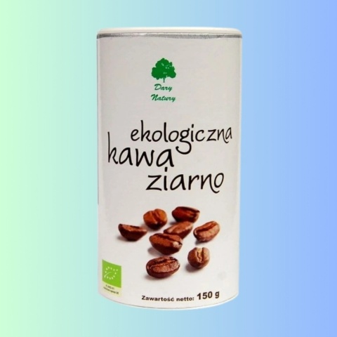 Kawa ziarnista Arabica i Robusta – ekologiczne ziarna 150 g – Dary Natury
