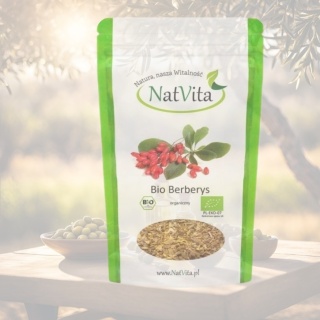 Korzeń berberysu pocięty – susz 65 g, naturalne wsparcie odporności – NatVita