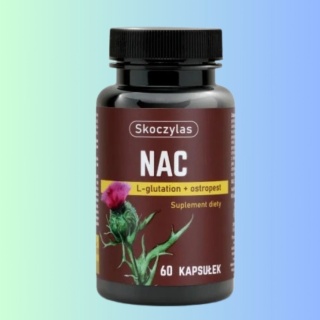 Skoczylas NAC L-Glutation Ostropest – wsparcie wątroby i odporności, 60 kapsułek