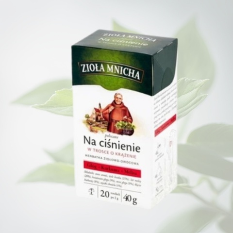 Zioła Mnicha Big-Active 40 g – herbata ziołowa ekspresowa NA CIŚNIENIE, wspierająca krążenie