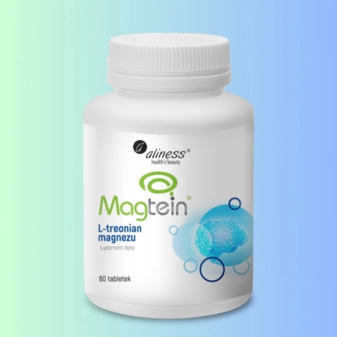 Aliness Magtein® L-Treonian Magnezu – wsparcie układu nerwowego i funkcji psychologicznych, 60 tabletek