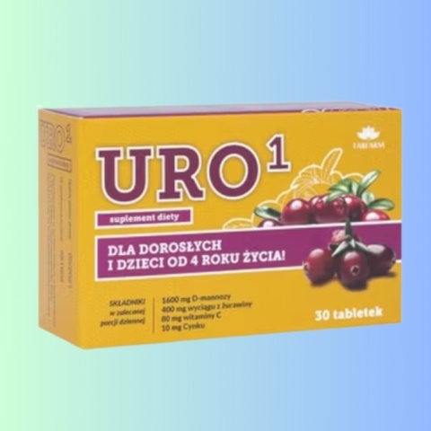 D-mannoza 400 mg na wsparcie dróg moczowych z żurawiną, witaminą C i cynkiem Uro 1 Virde 30 tabletek