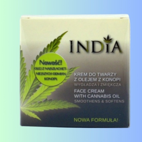 India Cosmetics Krem do twarzy z olejem z konopi 50 ml – regeneracja i nawilżenie