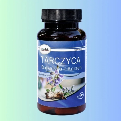 MIR-LEK Tarczyca Bajkalska – wsparcie elastyczności stawów, ścięgien i mobilności, korzeń 410 mg, 60 kapsułek