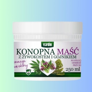 Maść z żywokostem i gojnikiem na stłuczenia i pielęgnację skóry Virde 250 ml