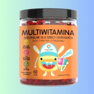 MyVita Multiwitamina naturalne żelki z pektyny dla dzieci i dorosłych 60 szt.