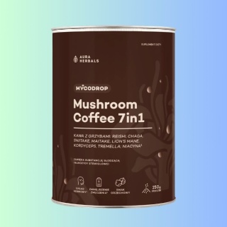 Mycodrop Kawa z grzybami 7 w 1 – z niacyną Aura Herbals 250 g