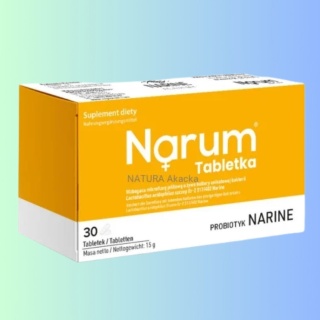 Narum Tabletka – probiotyk Lactobacillus acidophilus Narine na wsparcie mikrobioty jelitowej 30 tabletek