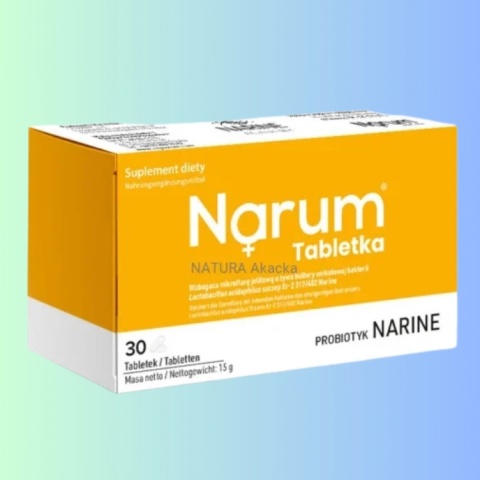 Narum Tabletka – probiotyk Lactobacillus acidophilus Narine na wsparcie mikrobioty jelitowej 30 tabletek