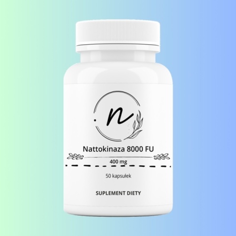 Nattokinaza 8000 FU – enzym fibrynolityczny NaturePro, 50 kapsułek