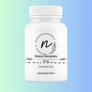NaturePro Żelazo Kompleks 50 mg – na zmęczenie i prawidłową produkcję krwi, 90 kapsułek VEGE