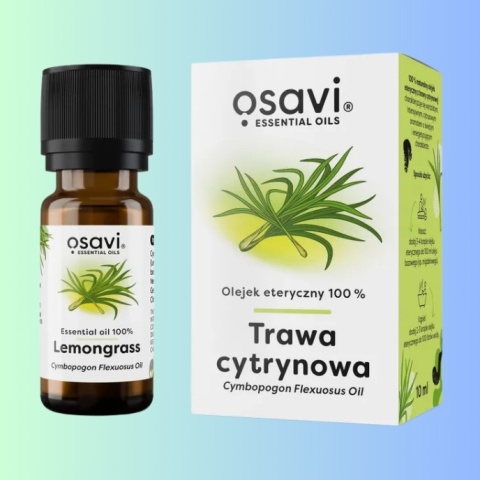 Olejek eteryczny z trawy cytrynowej 100% do aromatyzacji i masażu Osavi 10 ml