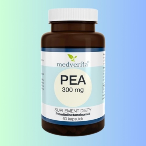 Palmitoiloetanoloamid PEA 300 mg na wsparcie układu nerwowego Medverita 60 kapsułek