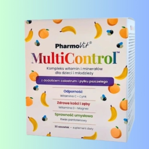 Pharmovit MultiControl+ – kompleks witamin i minerałów dla dzieci i młodzieży 30 saszetek