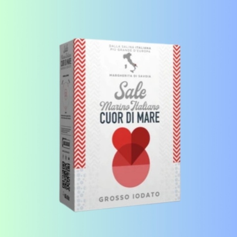 Sól morska Cour di Mare Grosso Iodato – 100% włoskie sole morskie niejodowane, 1000 g