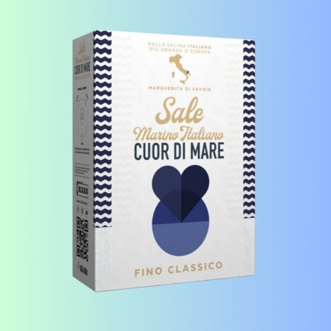 Cuor di Mare FINO CLASSICO – włoska sól morska drobna niejodowana 1 kg
